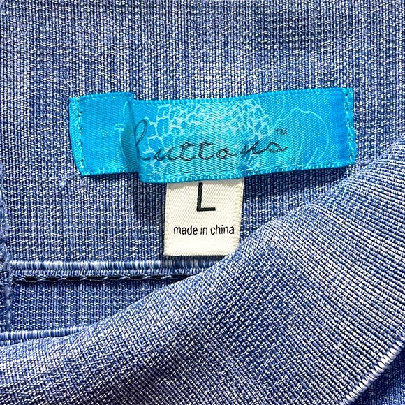 Blue Pleated Stretchy A-Line Skirt - Picture 3 of 3